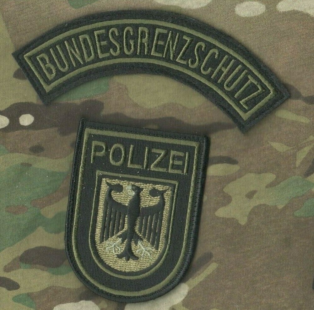 Bundespolizei GSG 9 BPOL oder BUNDESGRENZSCHUTZ velkrö Insignia + Deutsche Flag