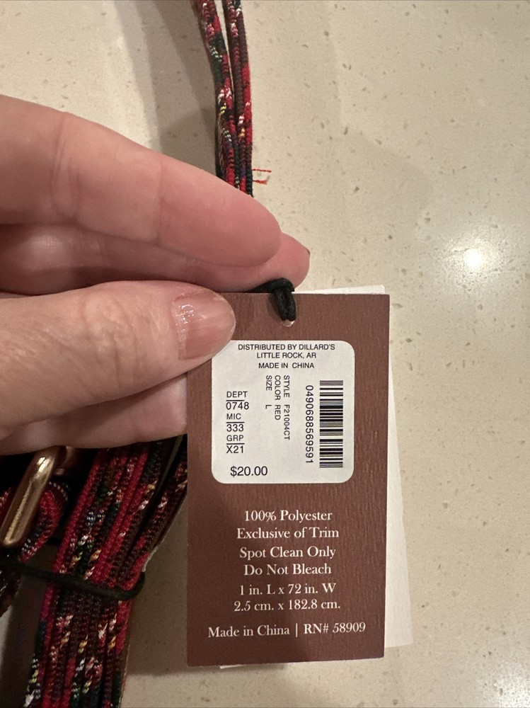 Max & Lou Dog Red Plaid Leash NWT