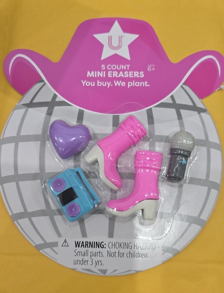 U Style Novelty Mini Erasers Disco