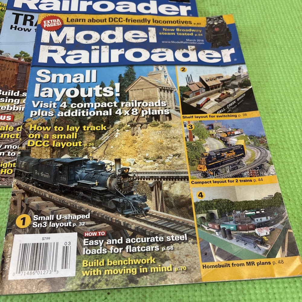 Model Railroader Magazine Lot Year 2016