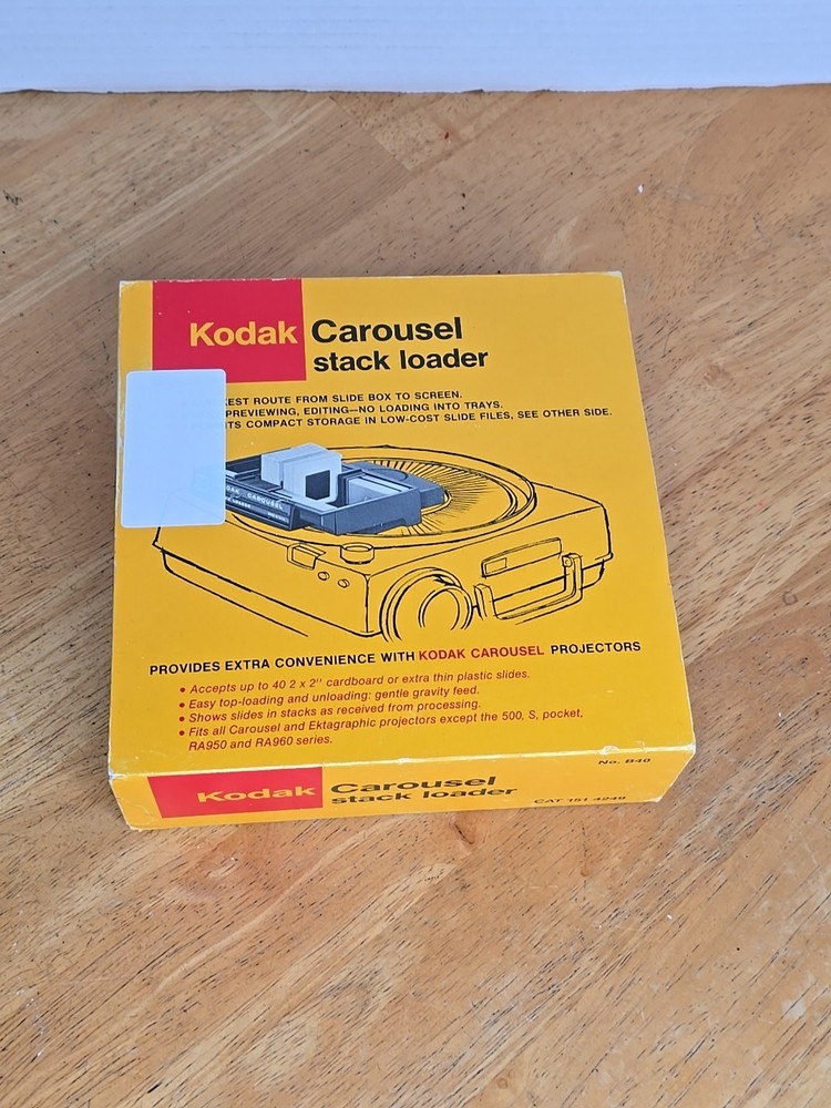 Kodak Carousel Stack Loader B40 Slide Projector Accessory w/ Original Box