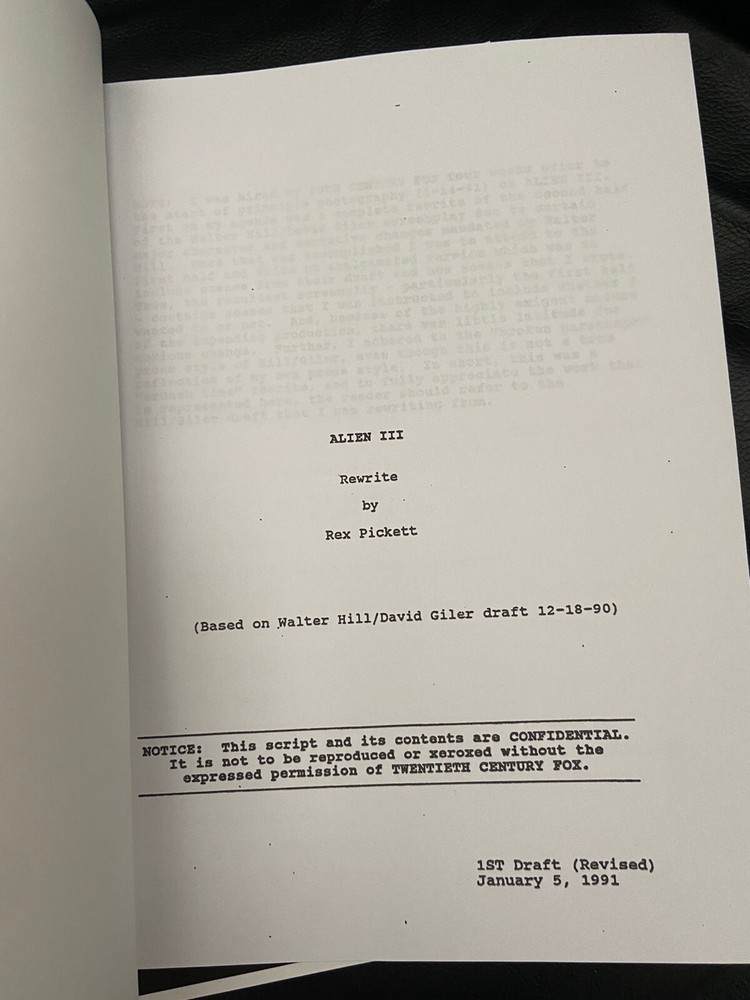 20th Century Fox THE ALIEN QUADRILOGY Rare Script SCREENPLAY SET Collection