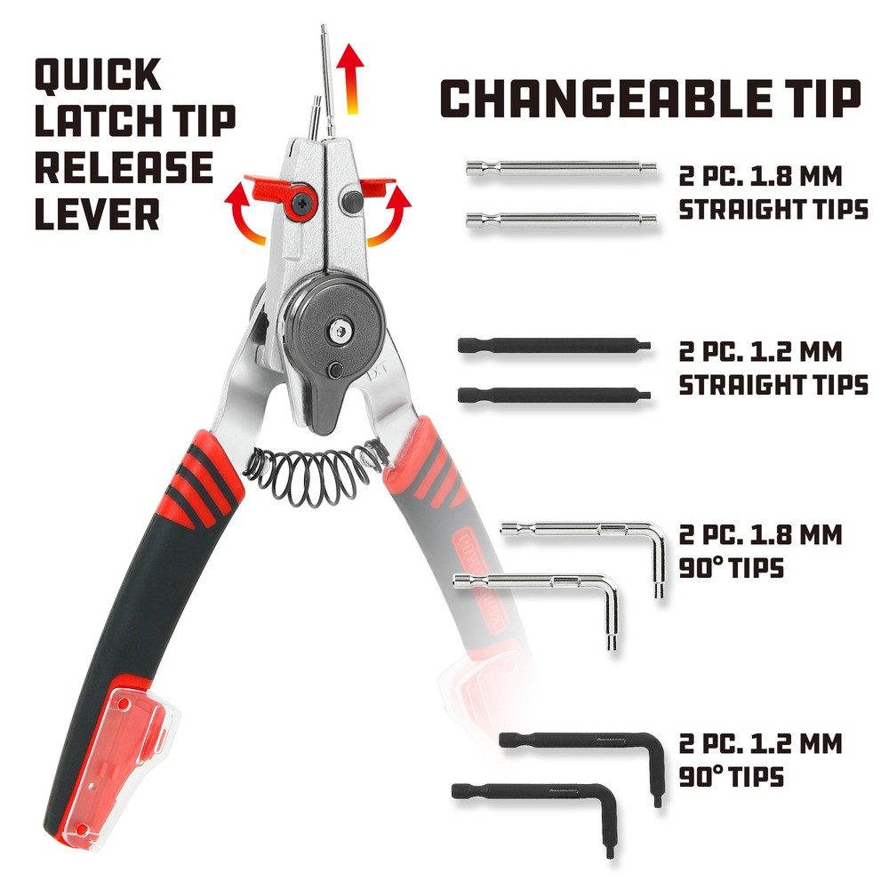 Powerbuilt Combination Switch Internal/External Snap Ring Pliers - 941336