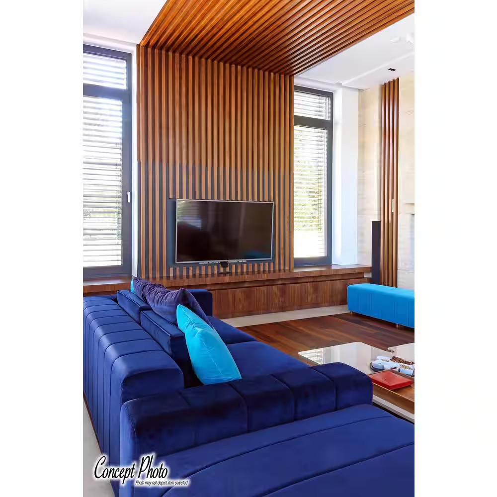 1 In. X 3-1/4 Ft. X 9 Ft. Wall Cladding White Interlocking Composite Decorative