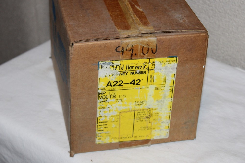 NOS Sid Harvey Blower Motor Model No. A22-42
