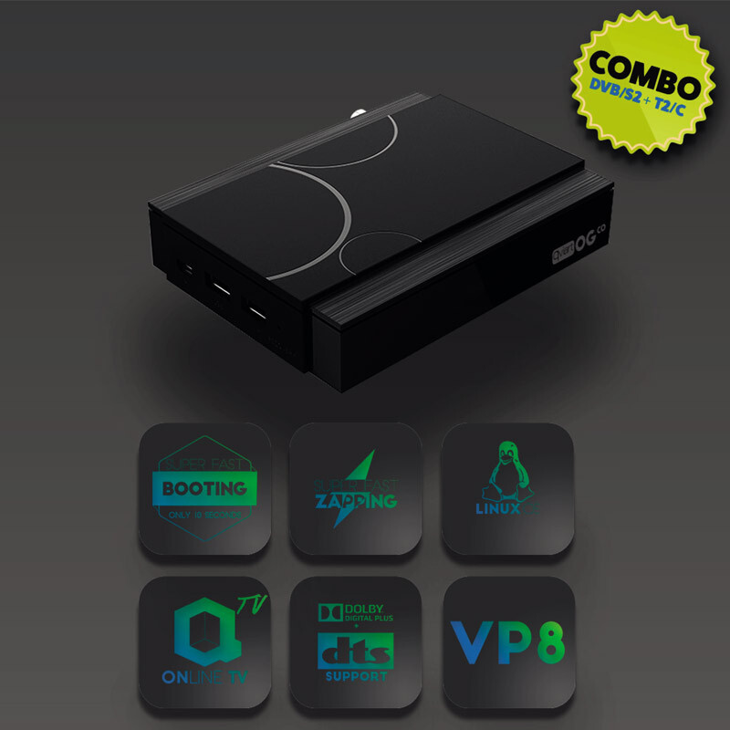 Qviart OG Co Full HD Linux CA IPTV Combo Receiver