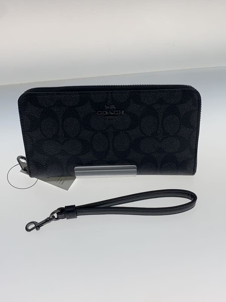 COACH Long Wallet Leather Black Men's