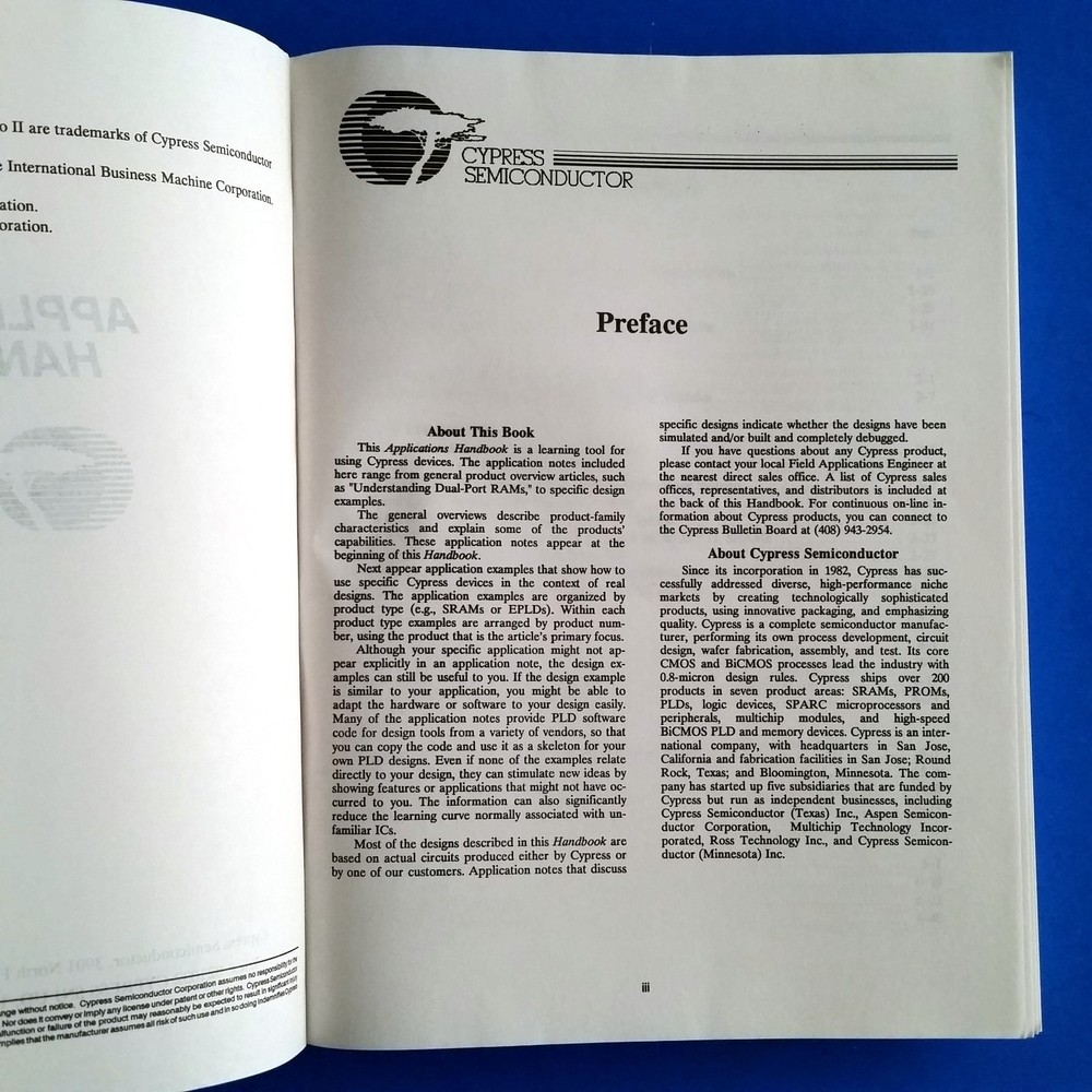 Cypress Semiconductor Applications Handbook Databook App Notes PLD CPLD Logic