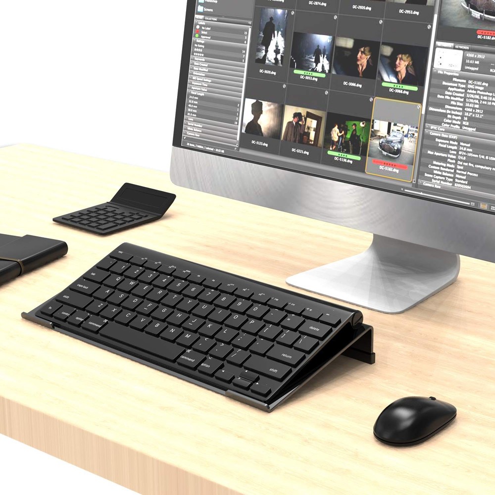 KOTEMON Mini Computer Keyboard Stand-11.8'' x 5.1''-Small Black