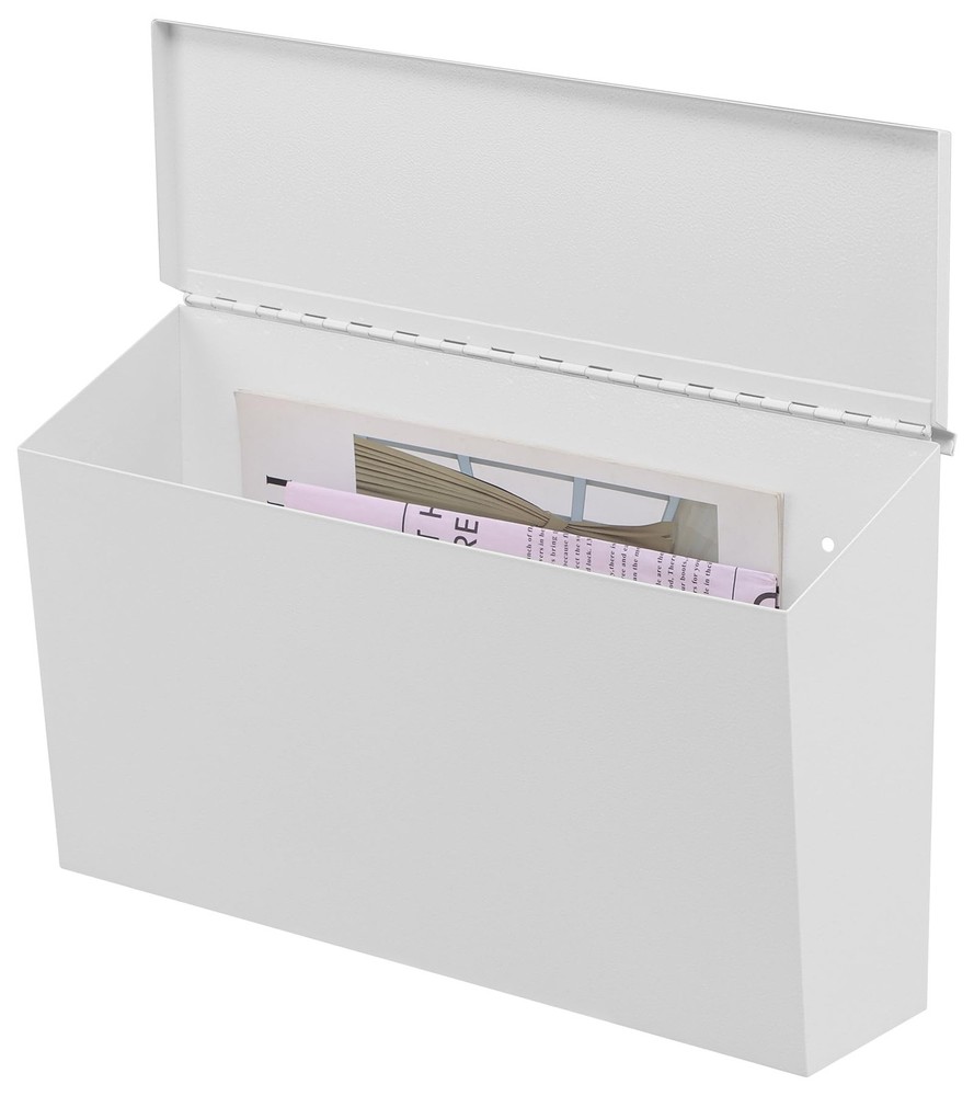 KYODOLED Wall-Mount Mailbox, Large Capacity Mail Box, Galvanized Steel White