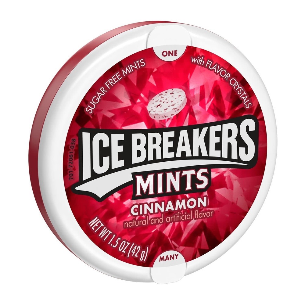 Ice Breakers Cinnamon Sugar-Free Mints – 1.5 oz Puck