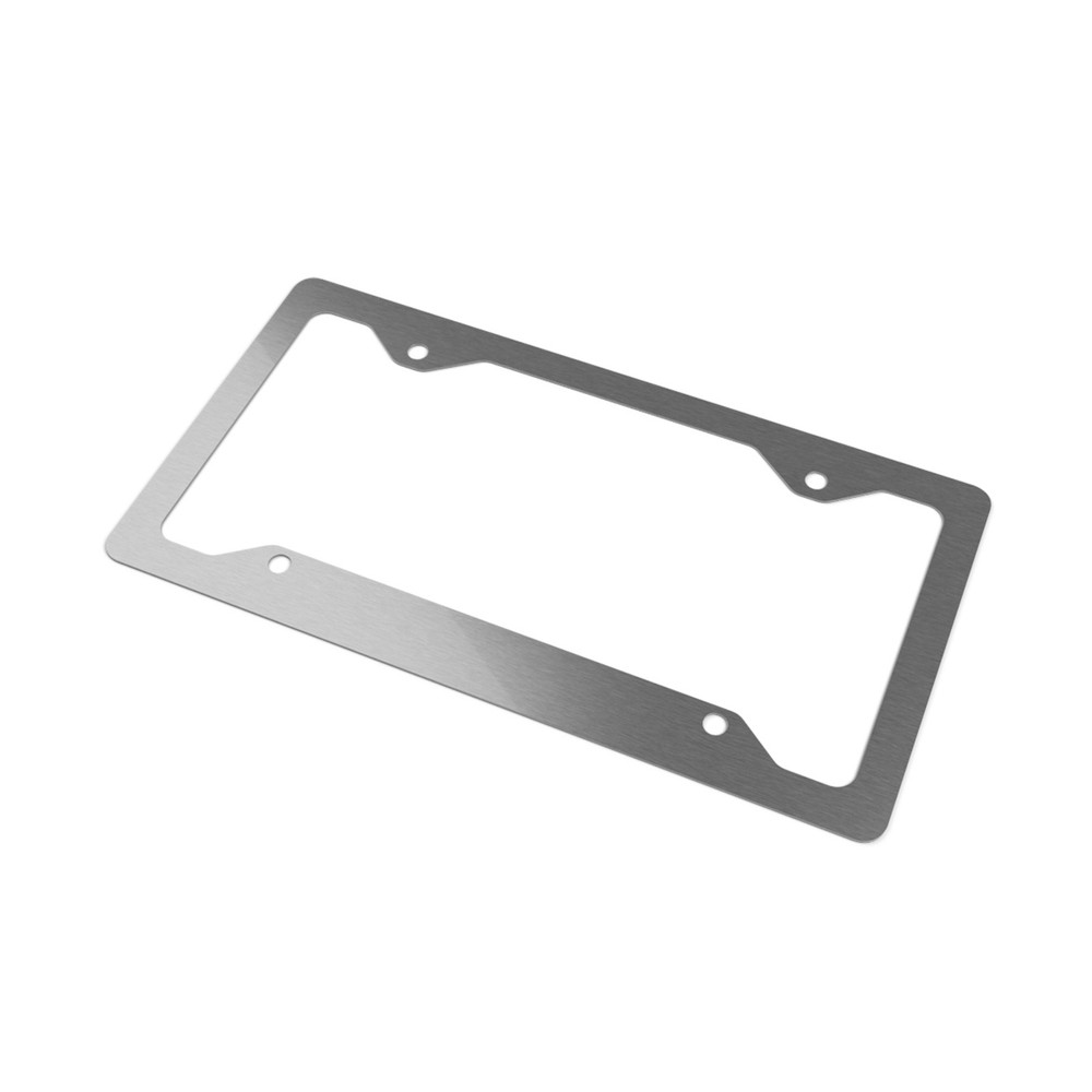 Checkered Pattern Metal License Plate Frame | Racing Grid Border