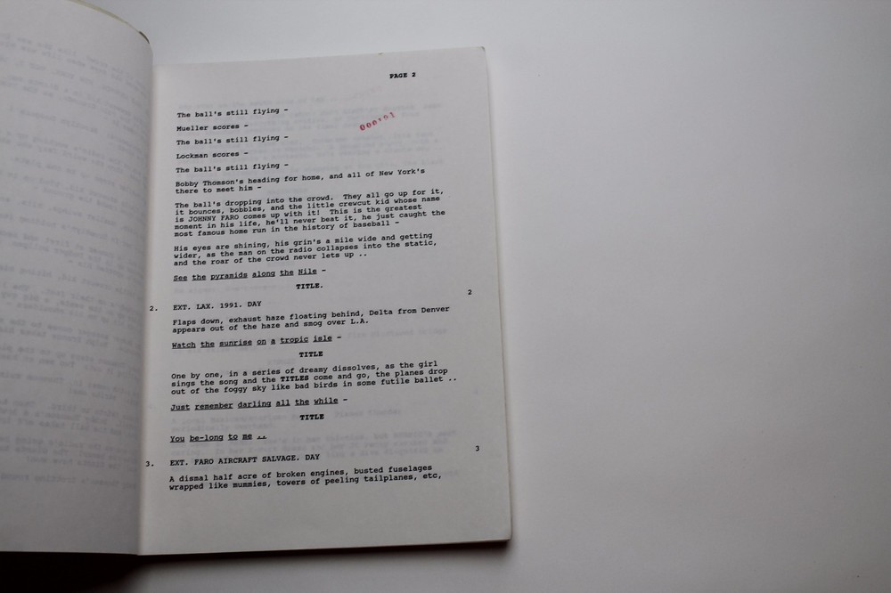 RUBY CAIRO / Robert Dillon 1991 Screenplay, LIAM NEESON suspicious plane crash