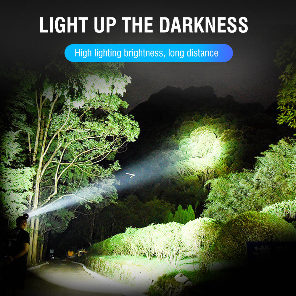 LED Rechargeable Headlamp Head Torch USB Headlight 90000LM Lamp Flashlight