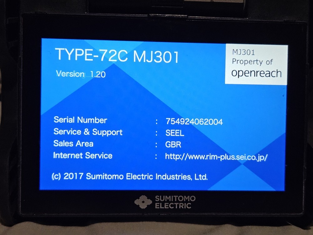 Sumitomo TYPE72C High Definition Core Aligning Fusion Splicer