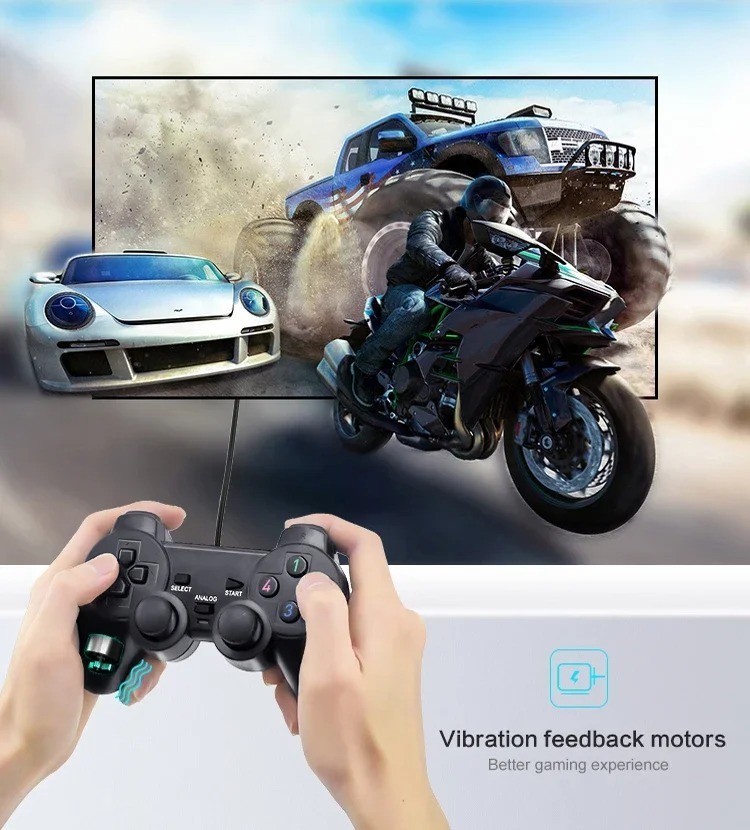Data Frog Wired Gamepad with Analog Sticks & Vibration, USB PC Controller for Pl