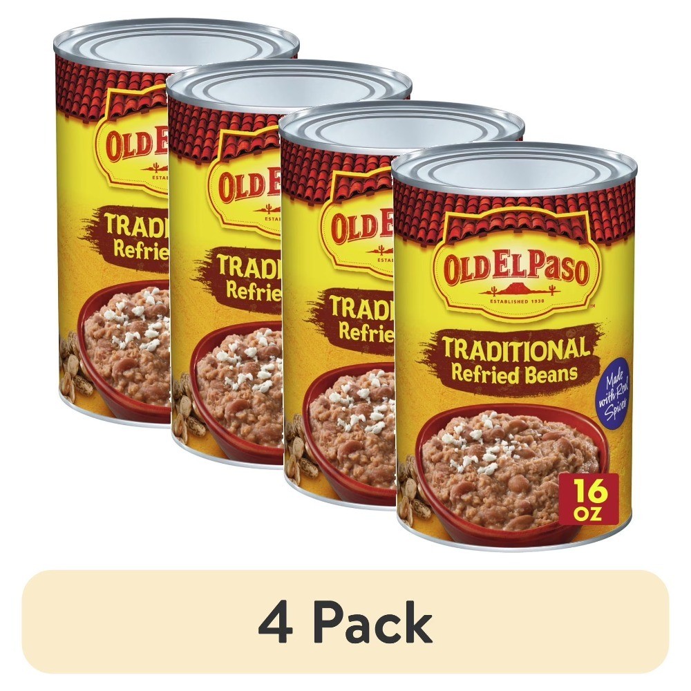 (4 pack) Traditional Refried Beans (16 oz Can)