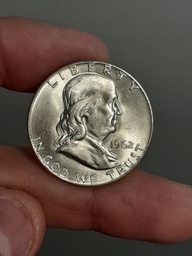 1962- D Franklin Half Dollar BU #1