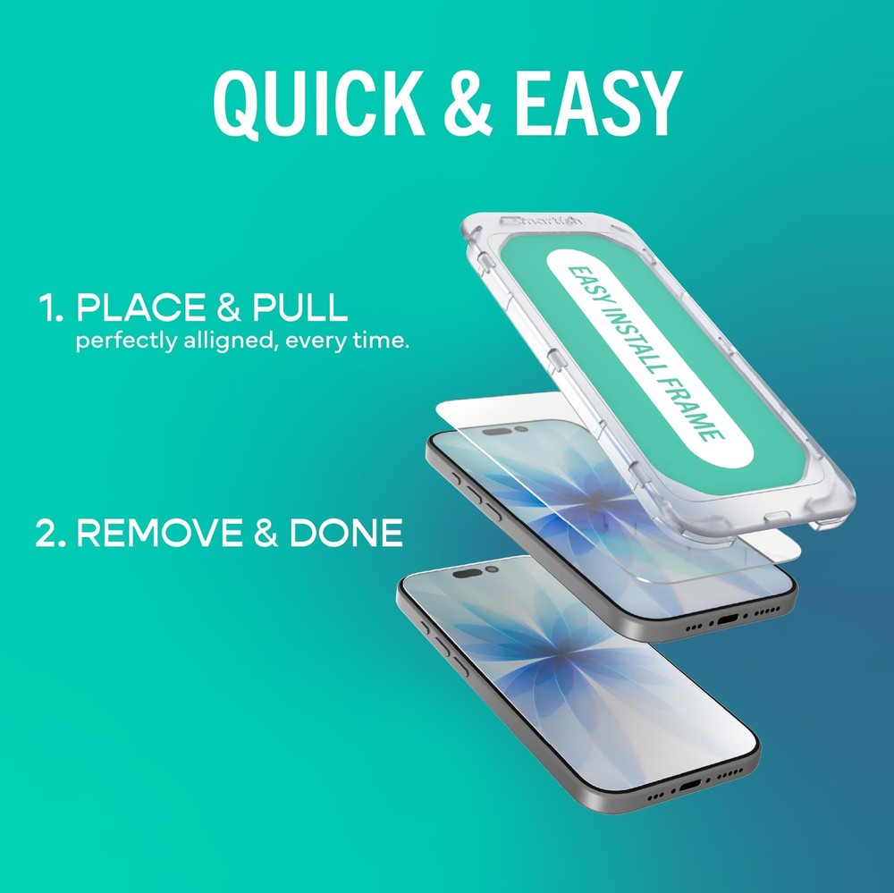 ® iPhone 17 Screen Protector - 2-Pack Tempered Glass Screen Protectors - Tuff...