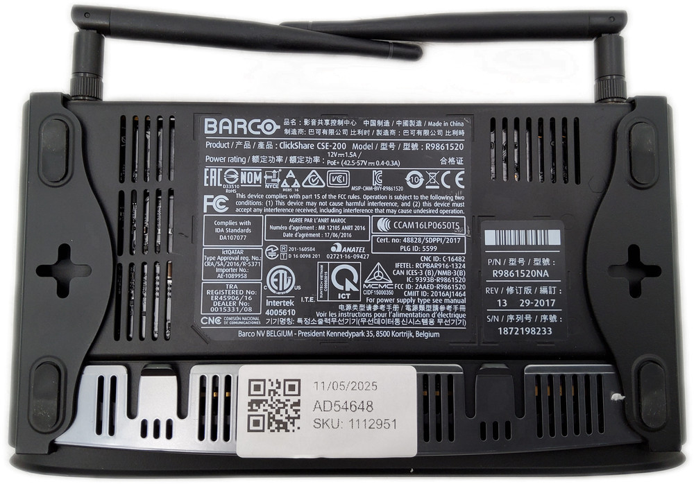 Barco ClickShare CSE-200 Audio Conference Unit Wireless Collaboration System