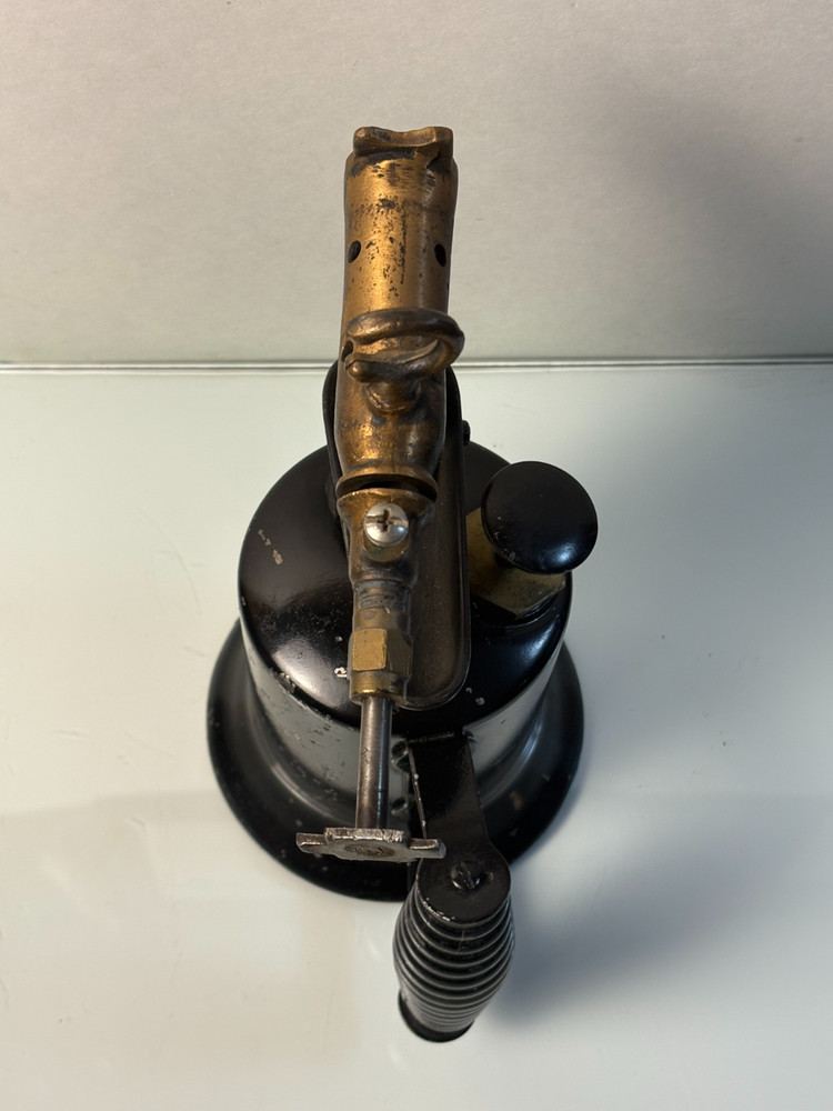 Vintage Brass And Cast Iron Blow Torch for Display Steampunk Rustic