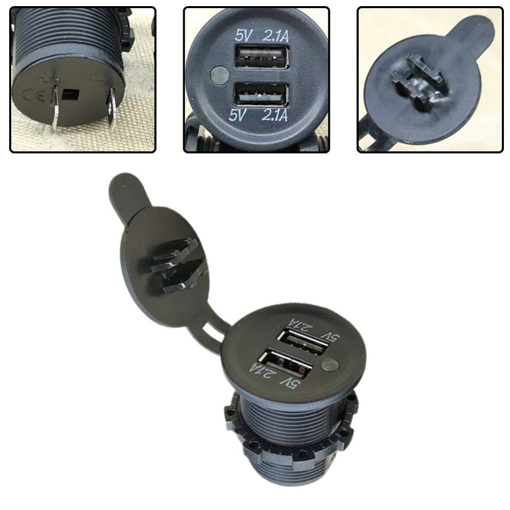 USB Socket Dual USB Chargers For 12-24V Voltage Vehicles USB Data Cable