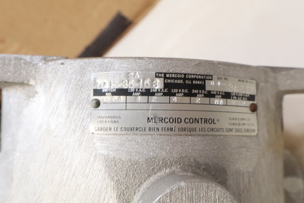 Mercoid DAH-35-153 Pressure Control Switch