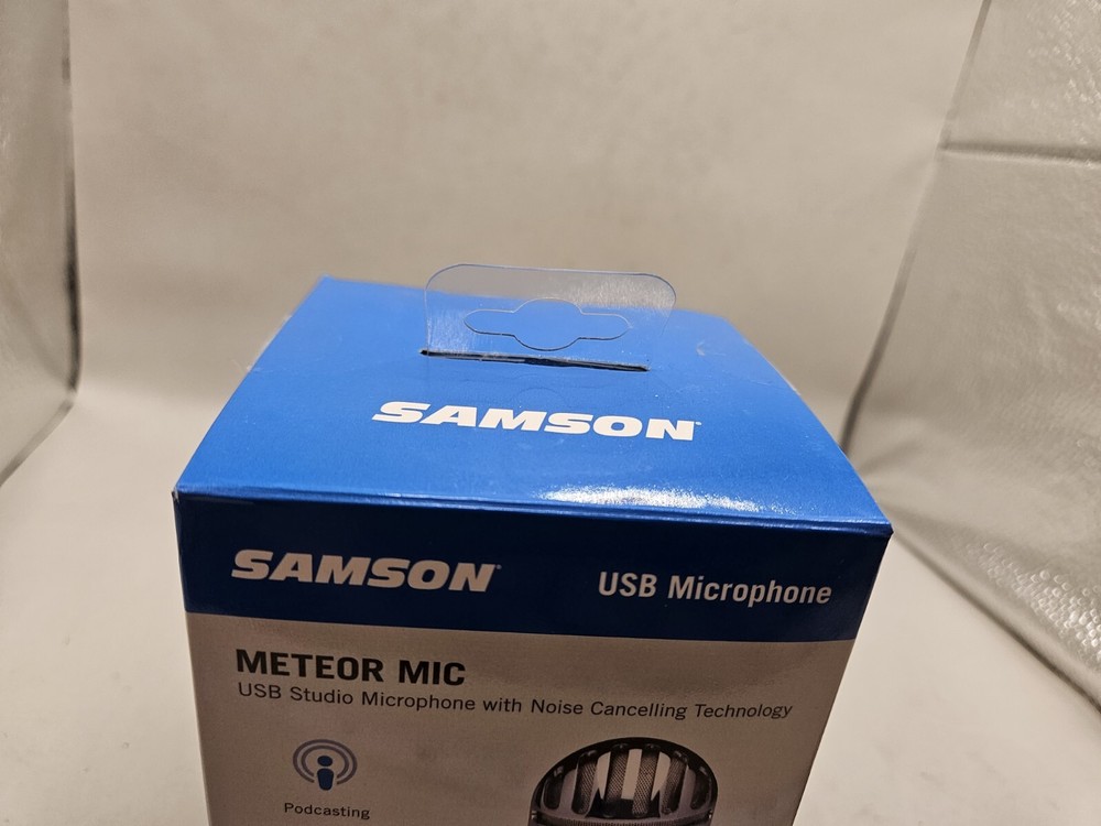 Samson Meteor Mic USB Silver Microphone Noise Cancel Technology Used Condition