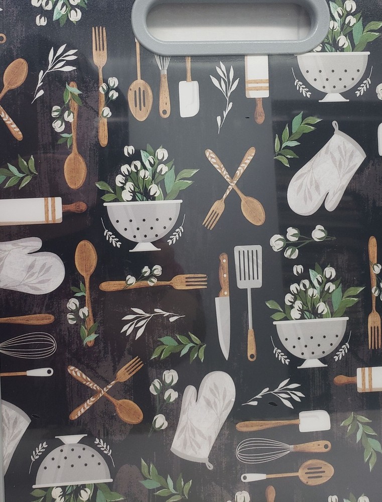 Kitchen Plastic Cutting Board (12"x15") KITCHEN ITEMS,KITCHENWARE, grey frame,HL