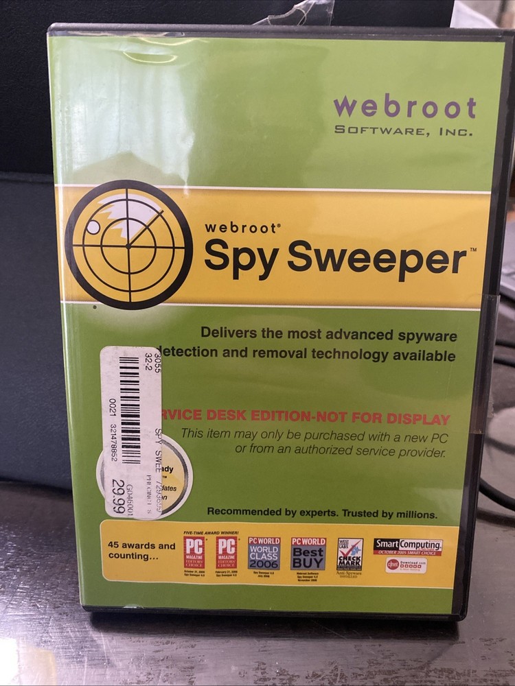 Webroot Spy Sweeper 2004 PC Software CD-ROM Windows 98/2000/XP --