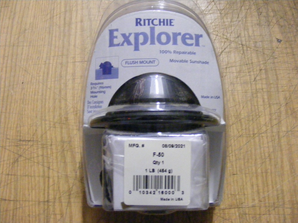 Ritchie Explorer Compass F-50 Flush Mount Traditional Black light 3.75" Hole
