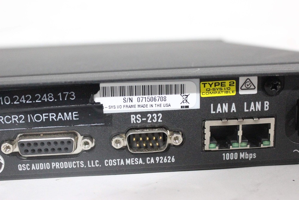 QSC Versatile Q-SYS I/O Frame Network Interface (1583-331)
