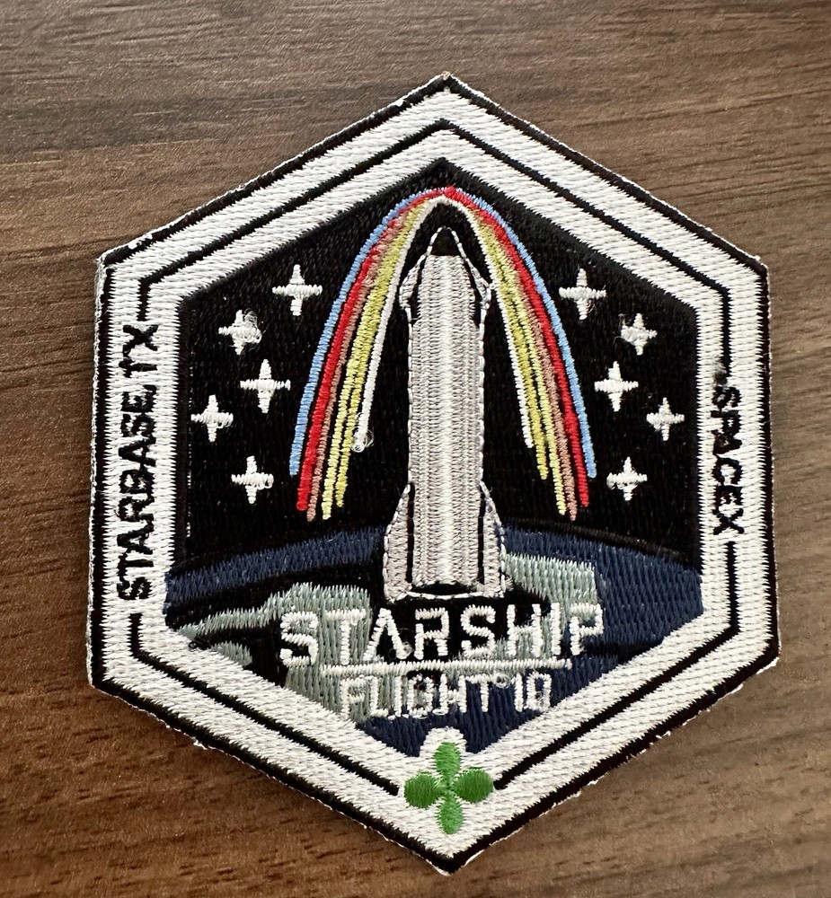 Original Space Starship Flight 10 Mission Program Patch 3.5”