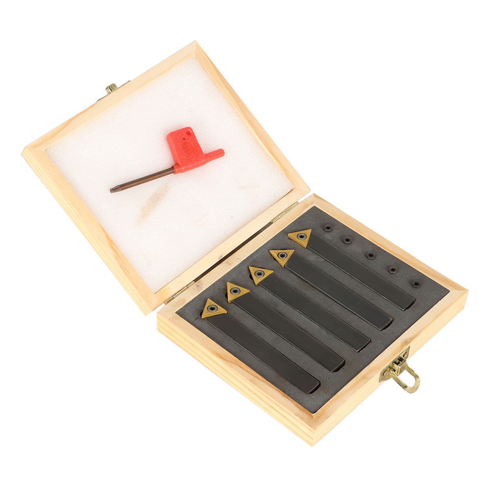 5 Pack 1/2" Carbide Indexable Turning Tool Lathe Tool Bit With Carbide Inserts