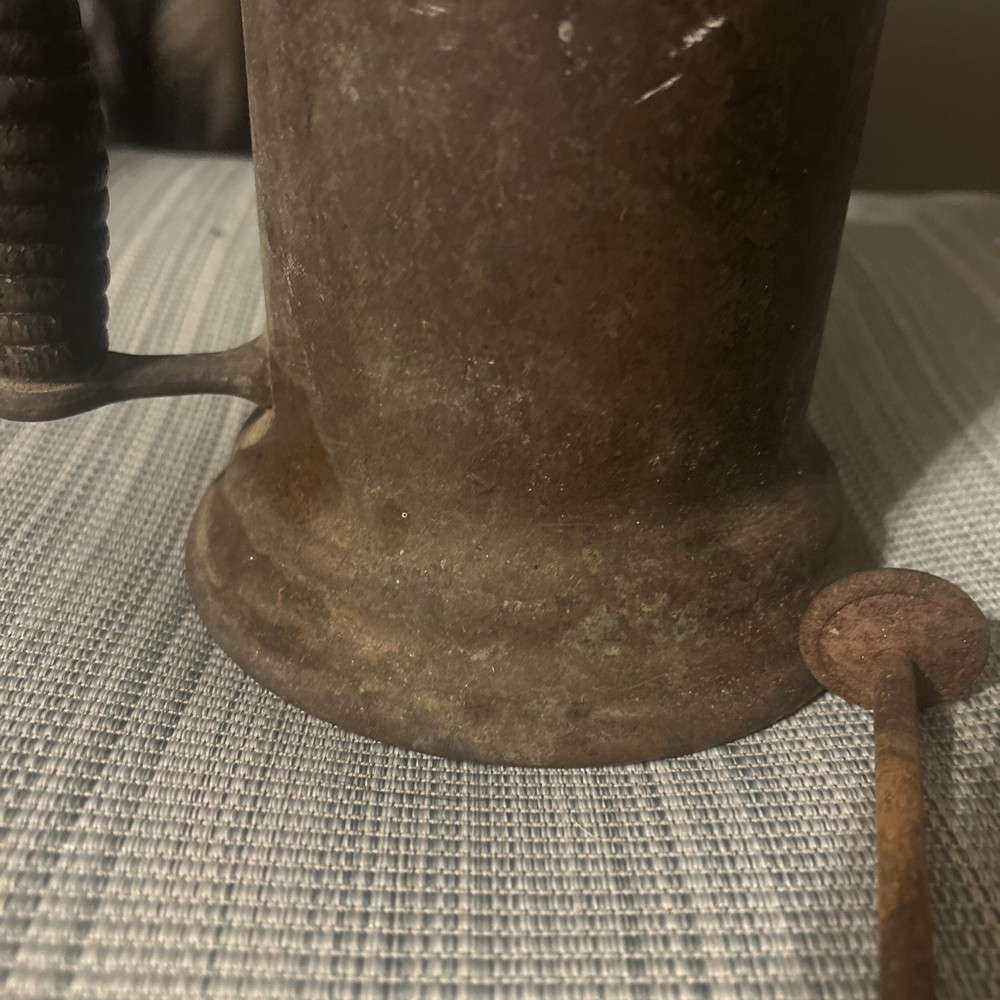 Vintage Blow Torch With Wooden Handle