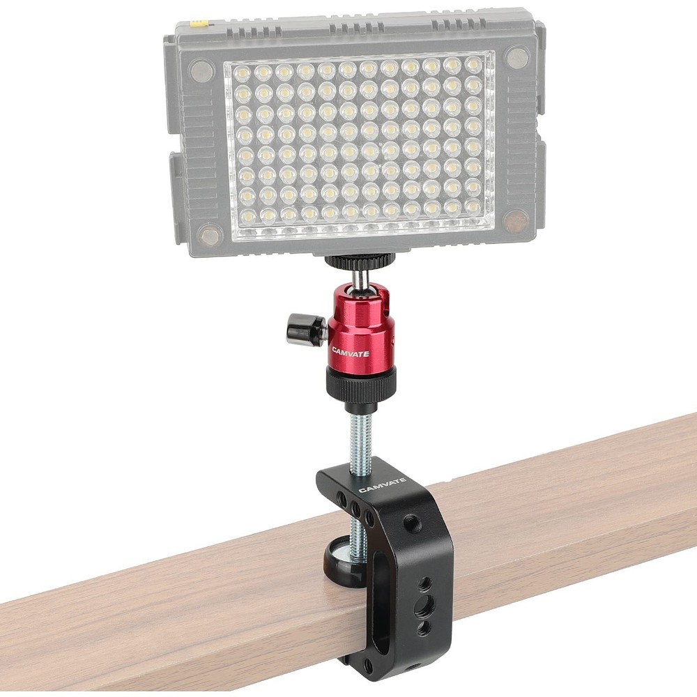 Multiple-Function C Clamp Desktop Holder with Adjustable 1/4"-20 Ball Head Mo...