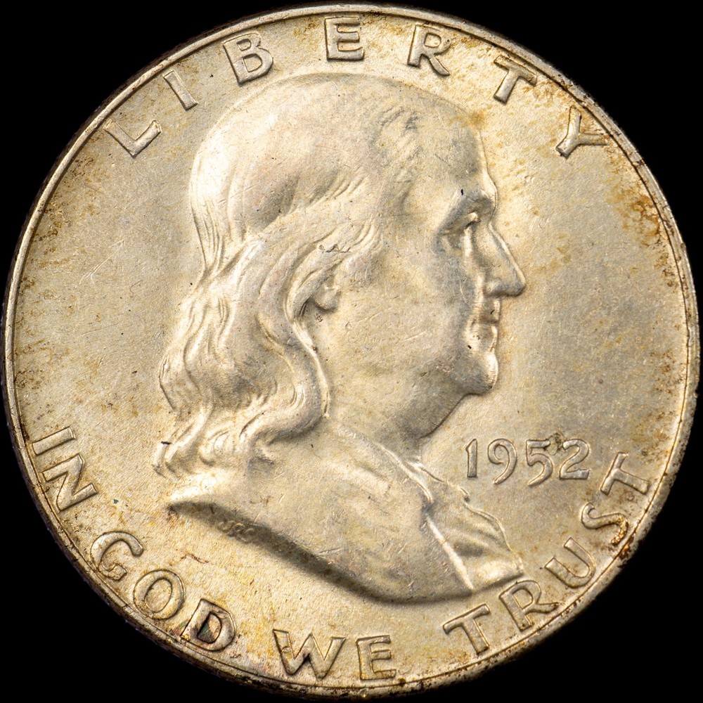 1952-D Franklin Half Dollar - Nice Full Bell Lines - AU!