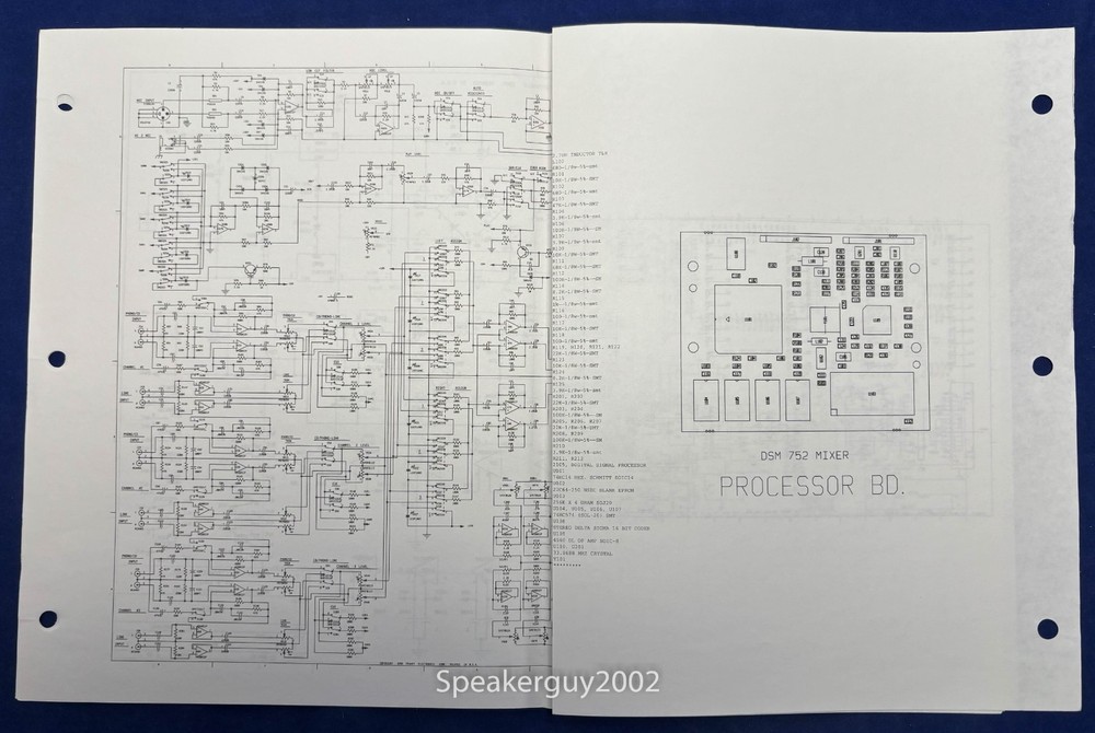Original Peavey DCM 752 Foldout Schematic
