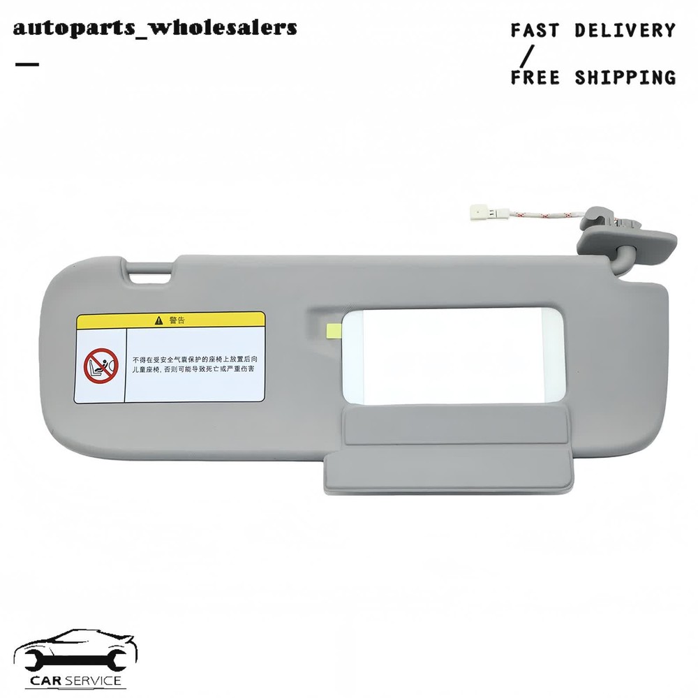Sun Visor W/ Light & Mirror Passenger Side Right For Tesla Model 3 Model Y 21 22