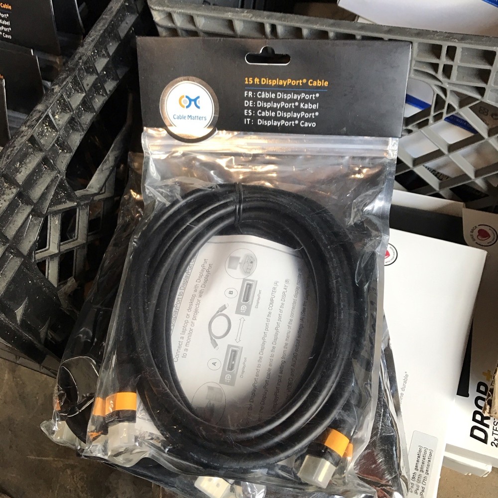 Cable Matters DisplayPort Cable Black 15’ 102005-15
