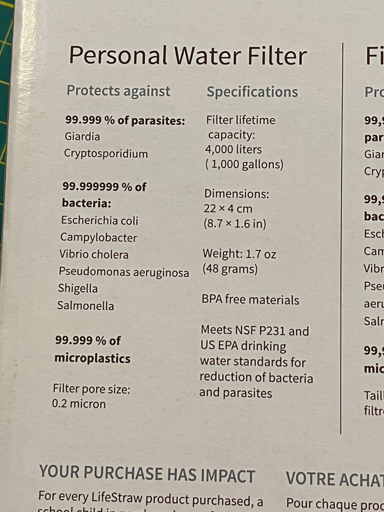 Lifestraw Personal Water Filter 4-pack