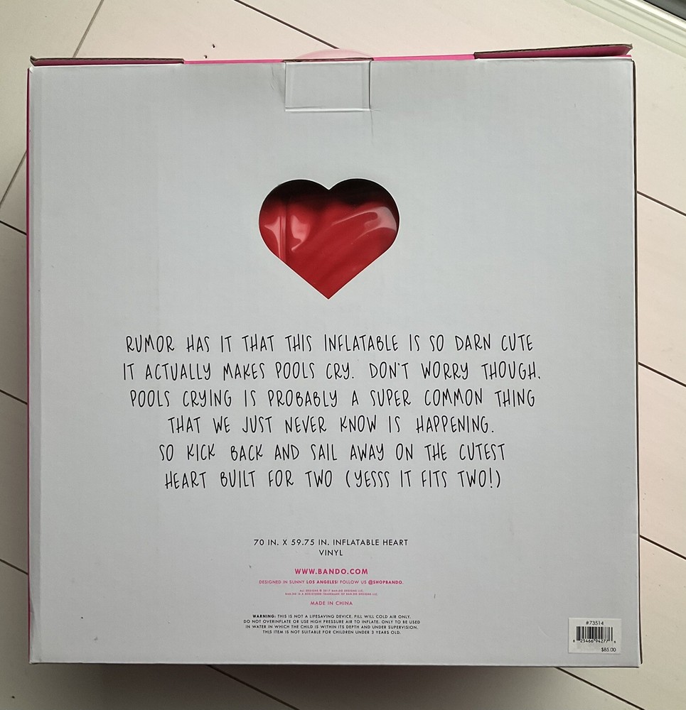 Float On Giant Inflatable Heart By Ban.do