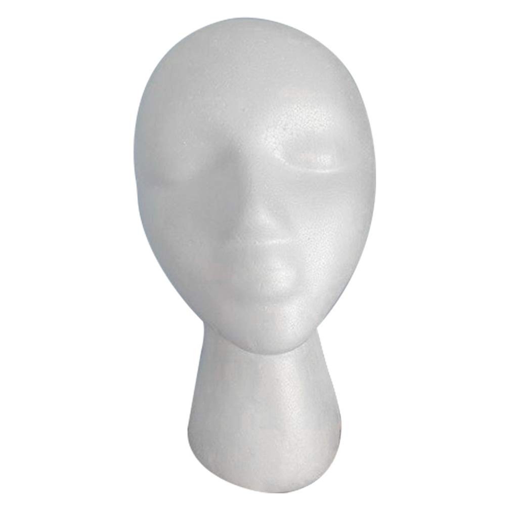 Styrofoam Mannequin Head Model Wig/Hat Display Stand Foam White