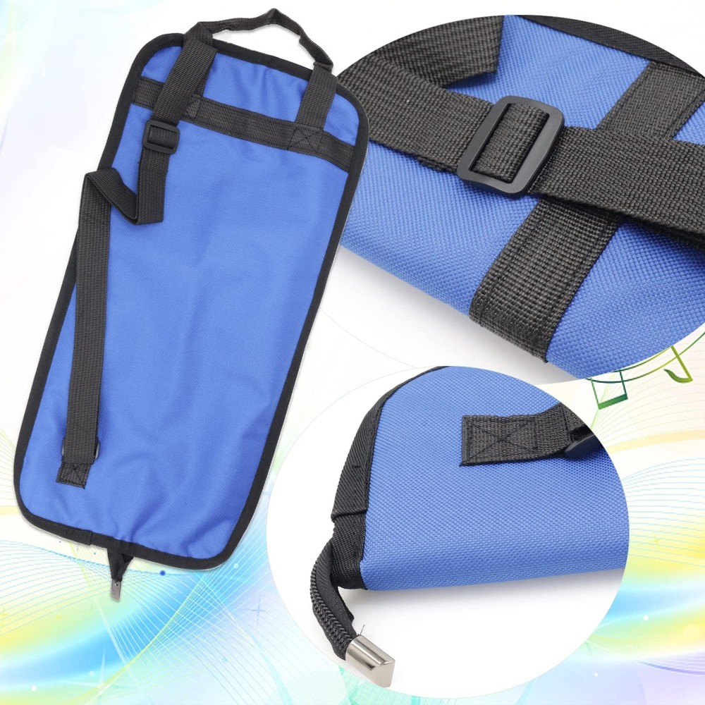 Universal Drum Stick Bag Blue Case Holder Percussion Mallets Accessory