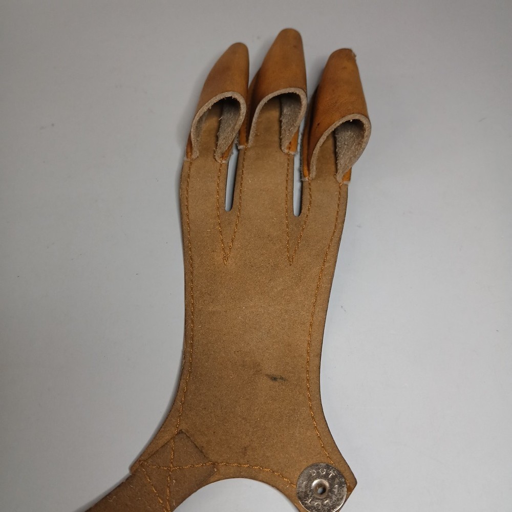 Brown Leather Archery Glove Standard Medium