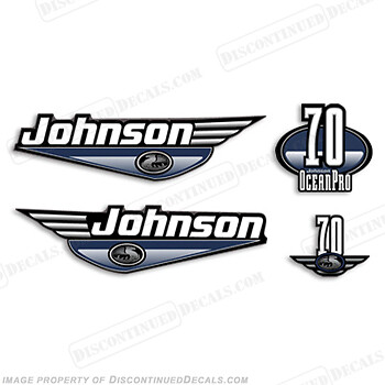 Fits Johnson 70hp OceanPro Decals - Blue
