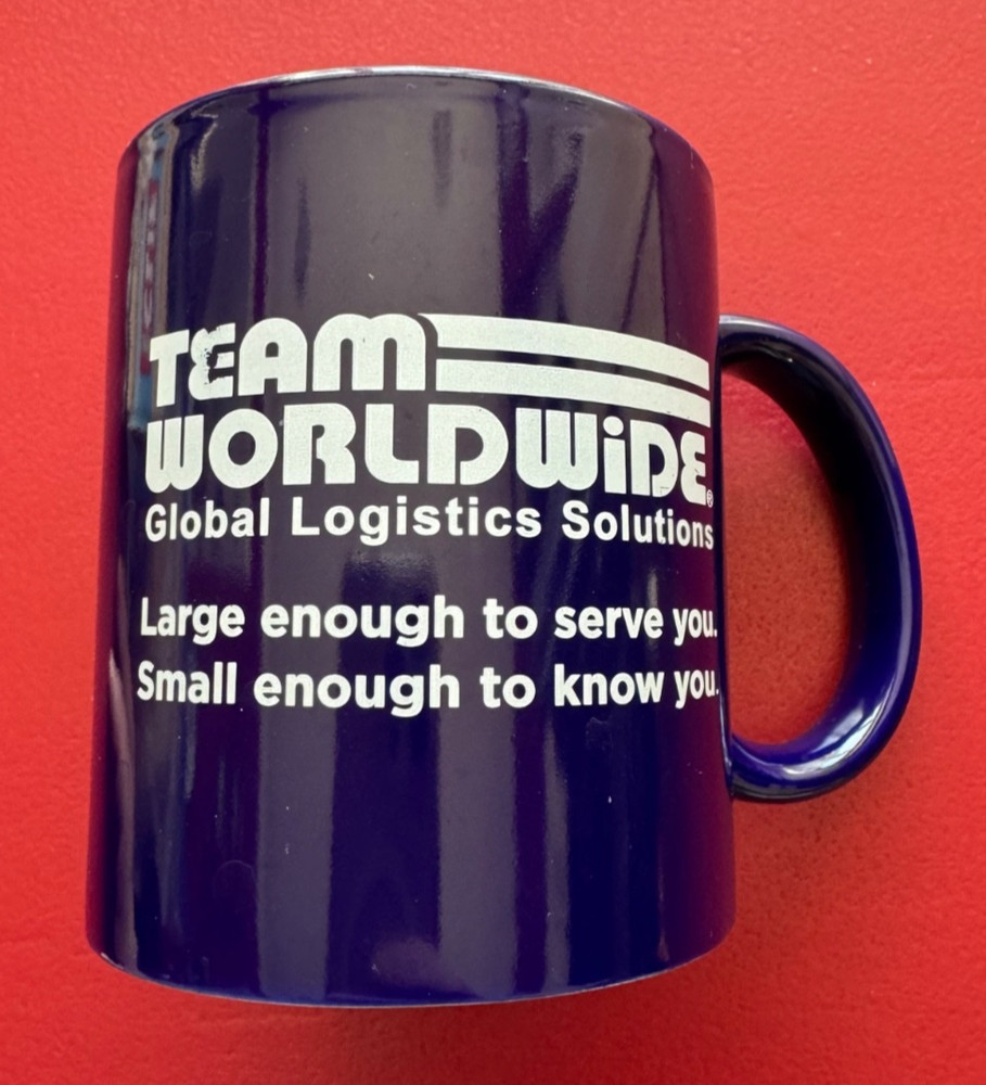 Team Worldwide Global Logistics Solutions 12oz ceramic coffee cup mug