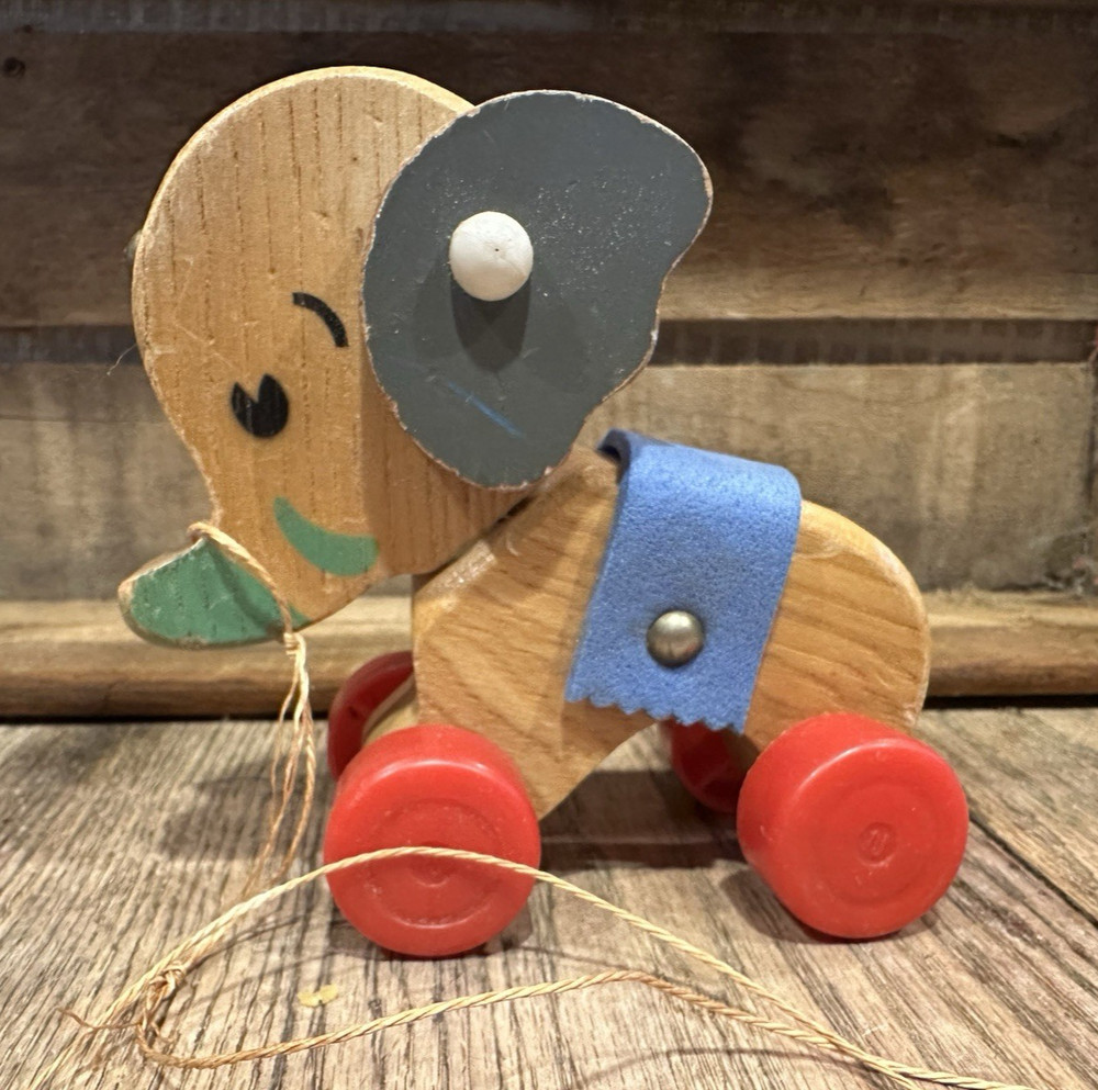 Vintage Wooden Elephant Pull Toy