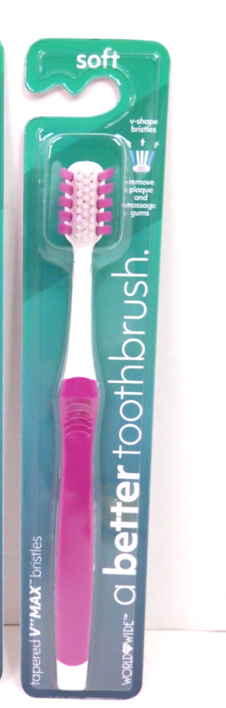 A Better Toothbrush SOFT- 12 Pack V-Shaped Bristles - PURPLE