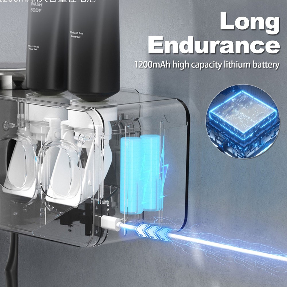 Wall Mounted Automatic Toothpaste Dispenser Hands Free Squeezer Holder No Drill
